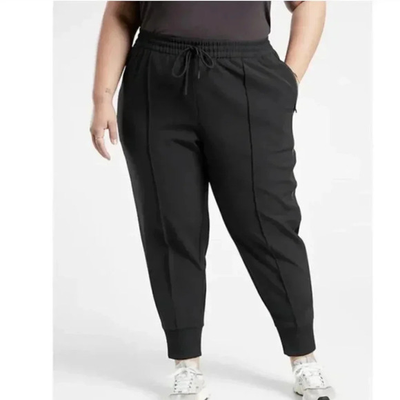 Athleta Endeavor Jogger Pants Athletic Pant Elastic Stretch Black Plus Size 22 - Picture 1 of 10